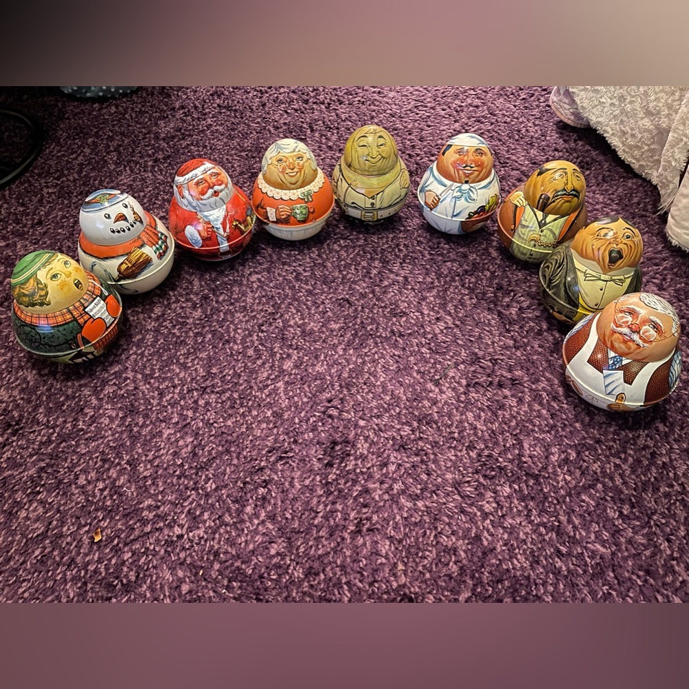 Roly Poly tobacco tins.  Early 70’s collectibles